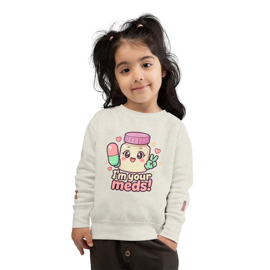 HoodnTee Sweatshirt | Kawaii 'I'm Your Meds' Toddler Sweatshirt πΆ