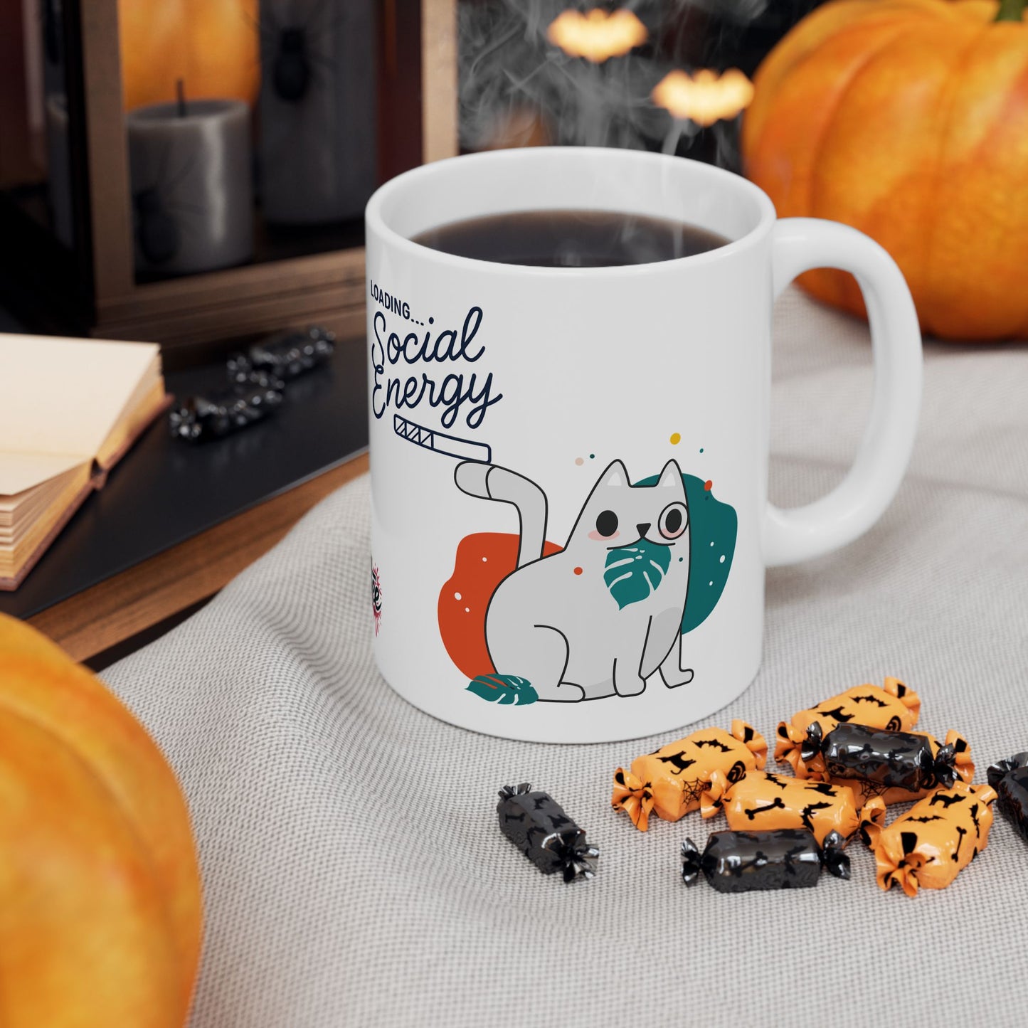 HoodnTee Mug | Social Energy Loading Cat Mug πβ