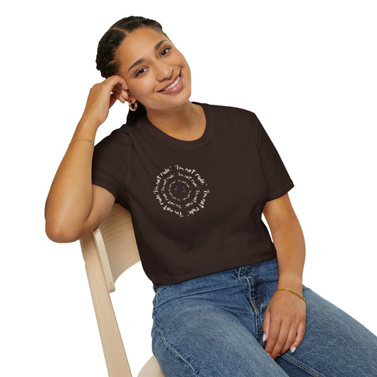 I'm Not Rude βI Just Have Reactionsβ Spiral Quote T-Shirt