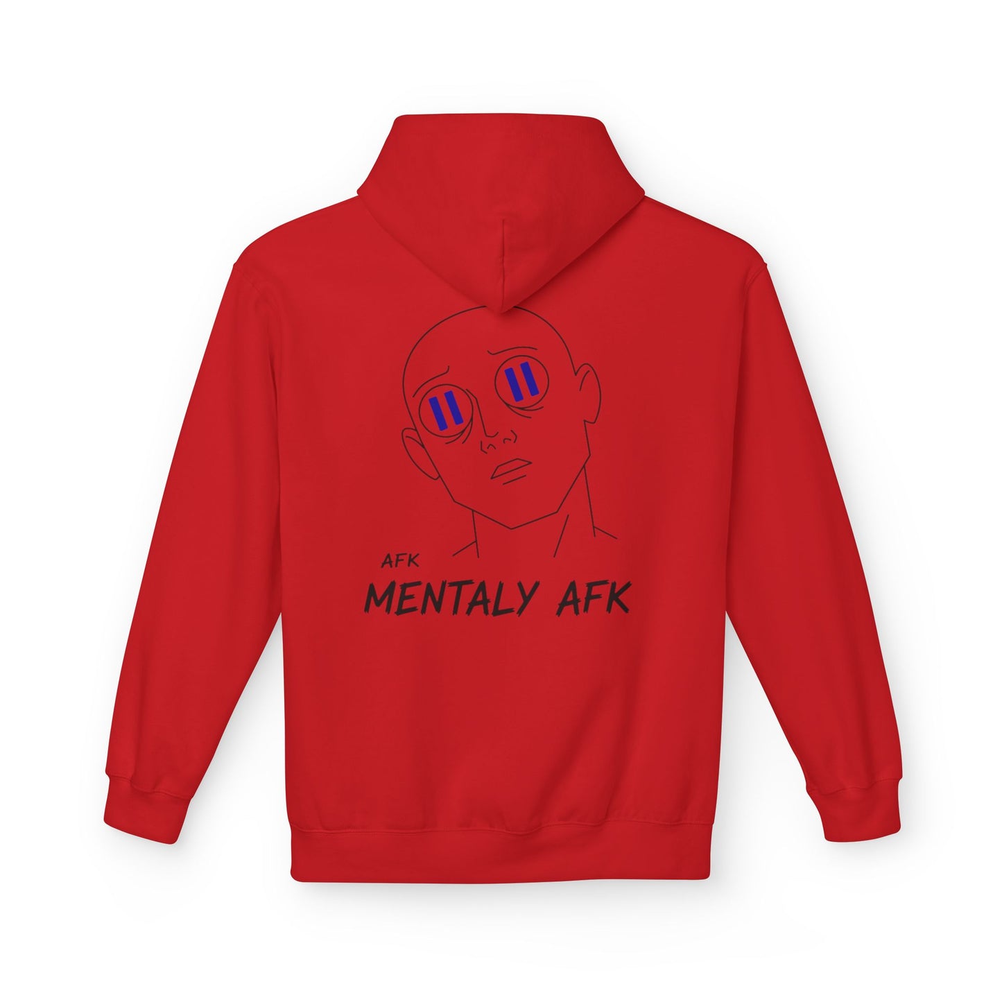 Mentally AFK Hoodie | Minimalist Anime Line Art Hoodie – HoodnTee