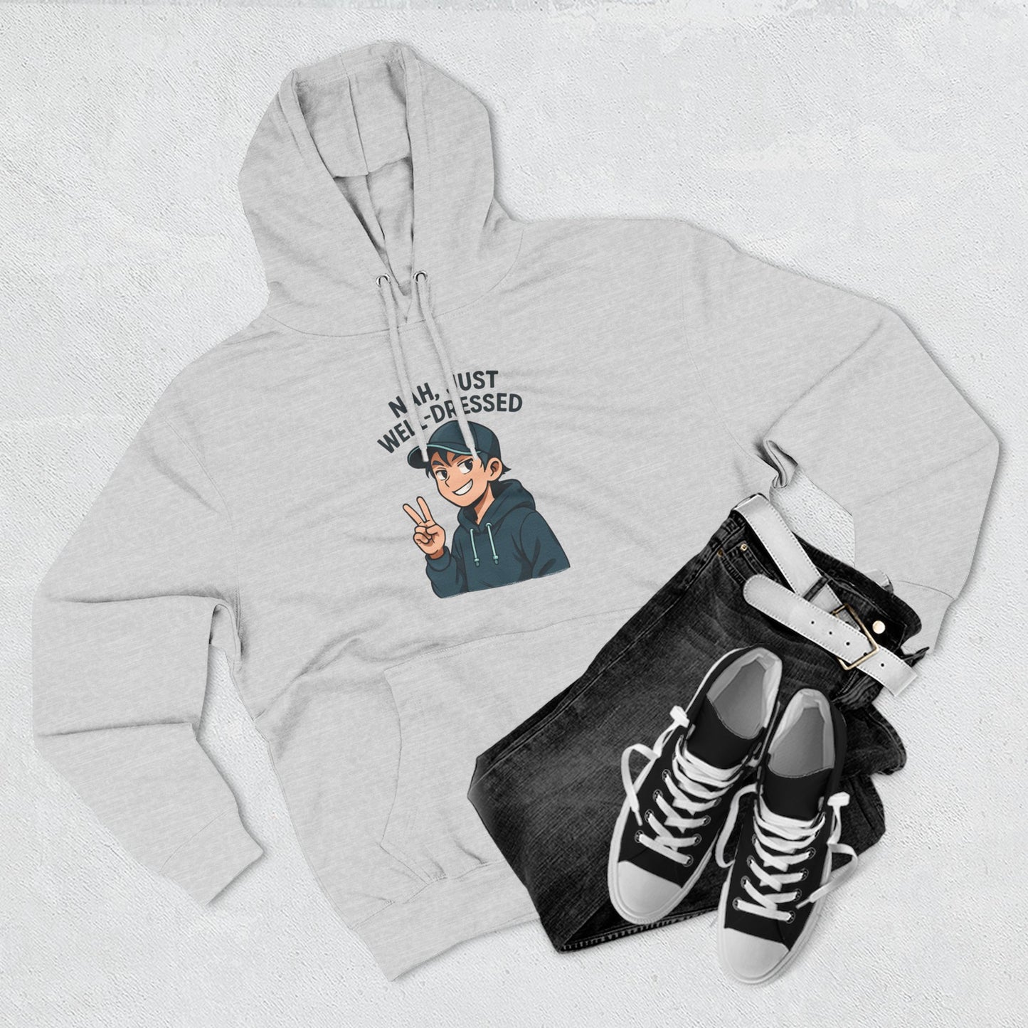 HoodnTee Hoodie | 'Mentally Stable?' Anime Boy Graphic Fleece Hoodie ✌️