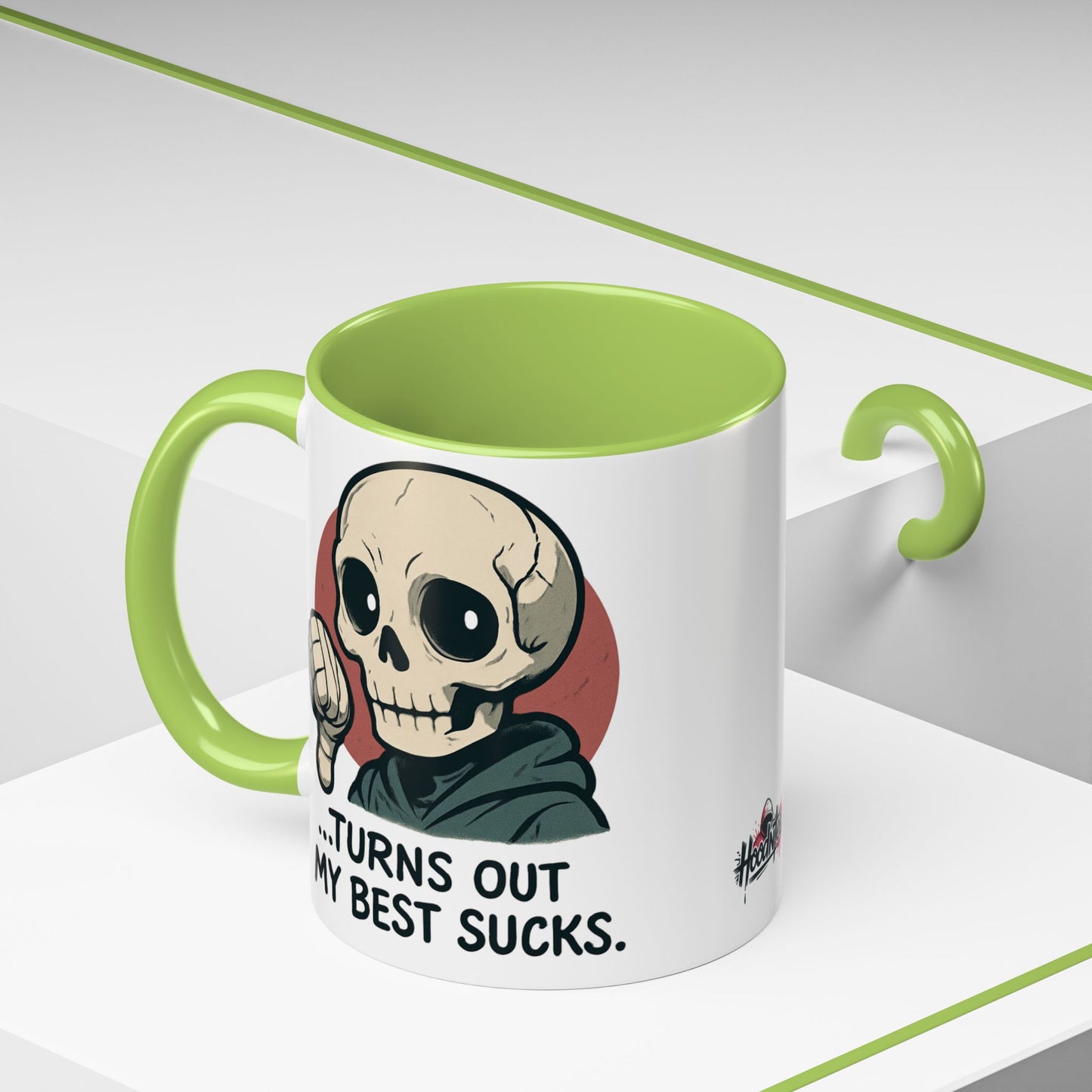HoodnTee Mug - I Tried My Best Skull Coffee Mug — Cute Goth Accent Ceramic Mug (11/15oz)