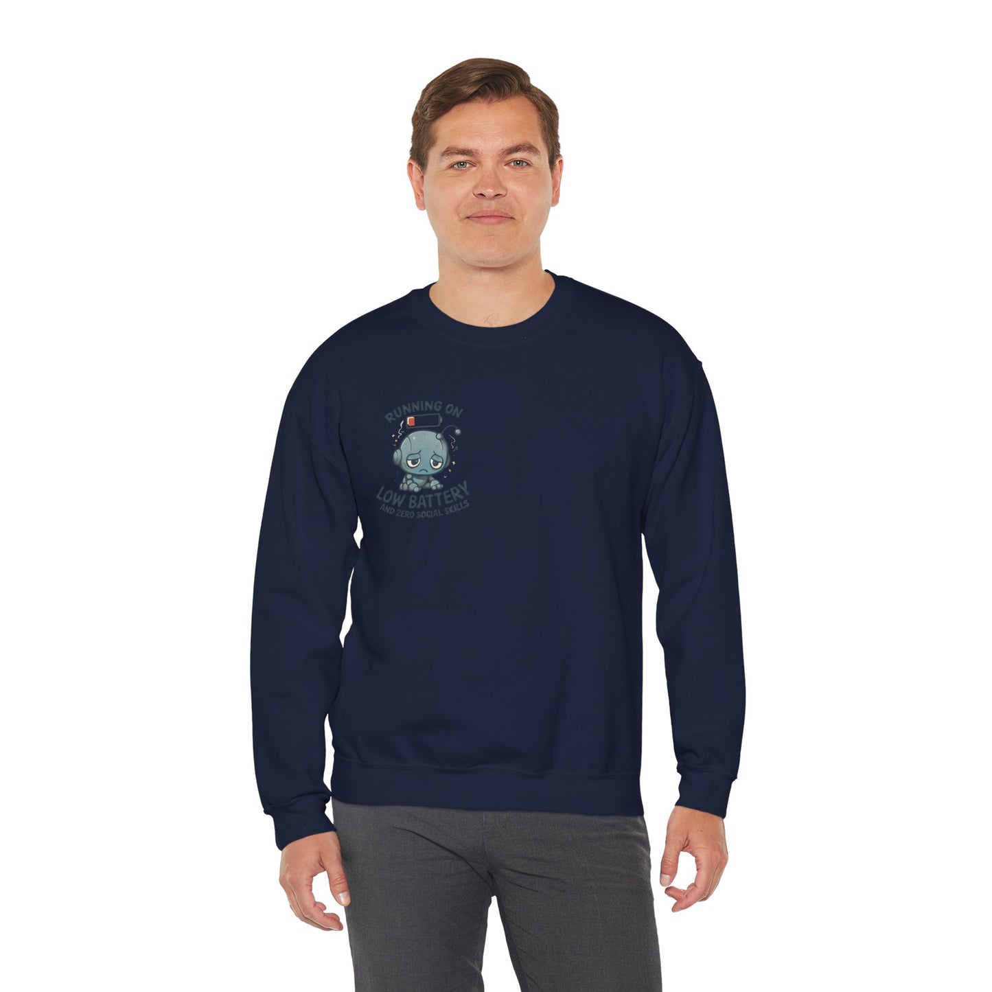 HoodnTee Sweatshirt | Please Do Not Disturb Sweatshirt — Cute Meditating Robot Crewneck 🤖