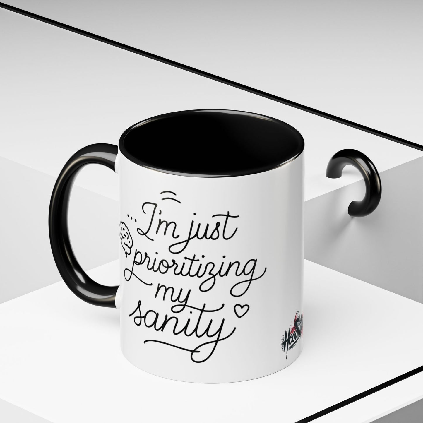 HoodnTee Mug | Prioritizing My Sanity Coffee Mug 🧠☕