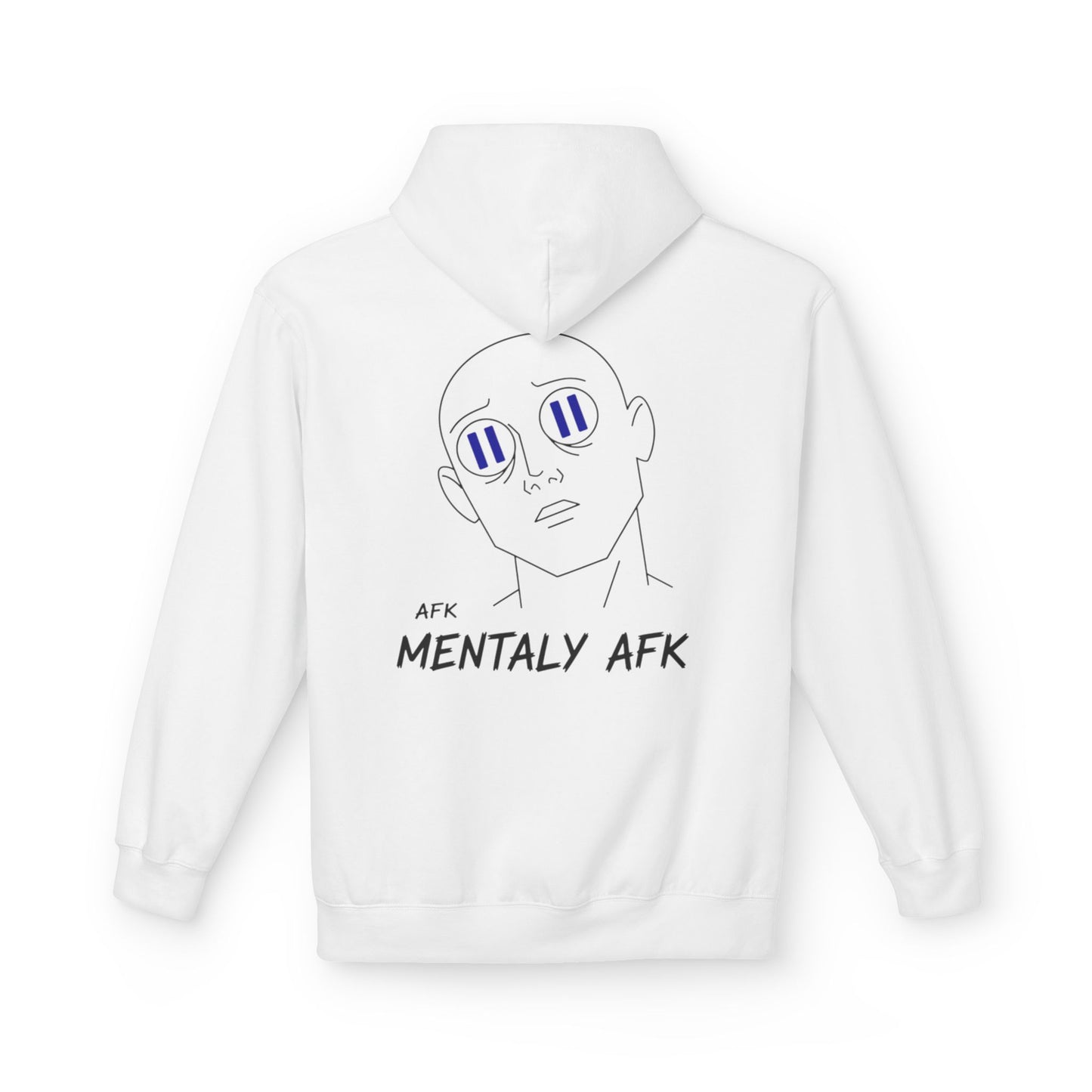 Mentally AFK Hoodie | Minimalist Anime Line Art Hoodie – HoodnTee