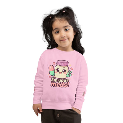 HoodnTee Sweatshirt | Kawaii 'I'm Your Meds' Toddler Sweatshirt 👶
