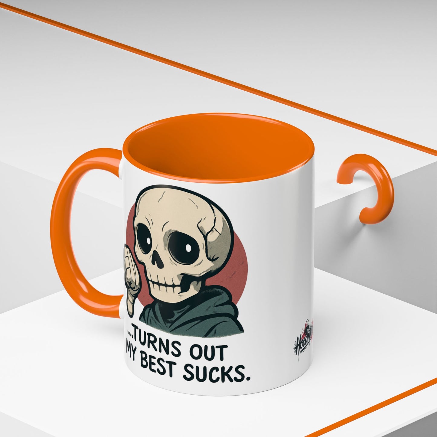 HoodnTee Mug - I Tried My Best Skull Coffee Mug — Cute Goth Accent Ceramic Mug (11/15oz)
