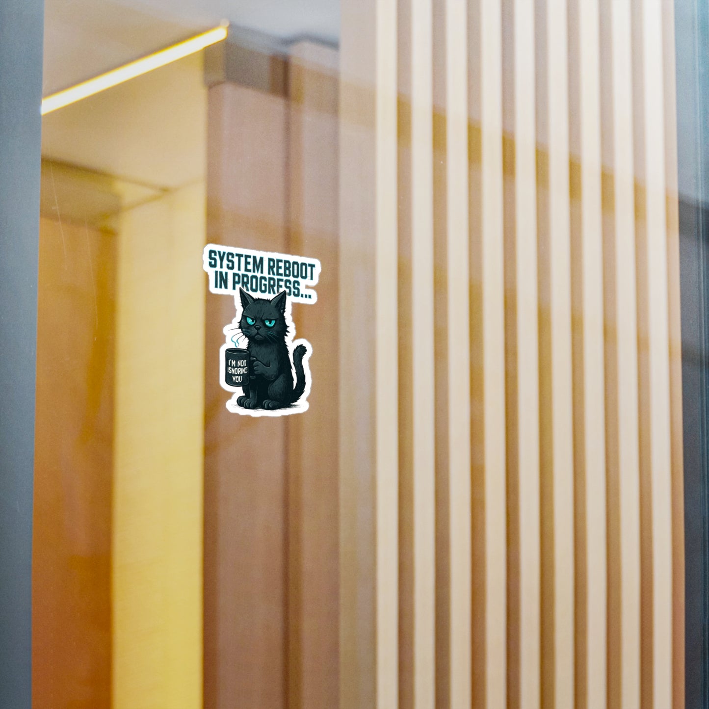 HoodnTee Sticker | System Reboot Cat Sticker 🐾🔋