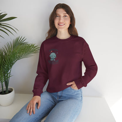 HoodnTee Sweatshirt | Please Do Not Disturb Sweatshirt — Cute Meditating Robot Crewneck 🤖
