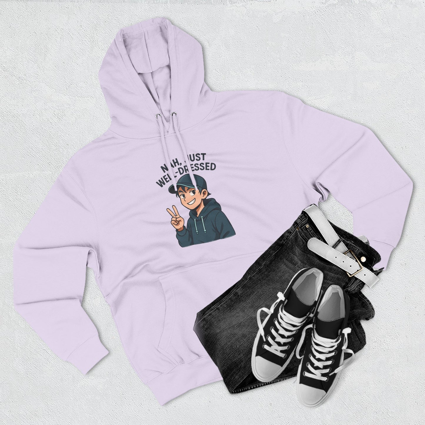 HoodnTee Hoodie | 'Mentally Stable?' Anime Boy Graphic Fleece Hoodie ✌️