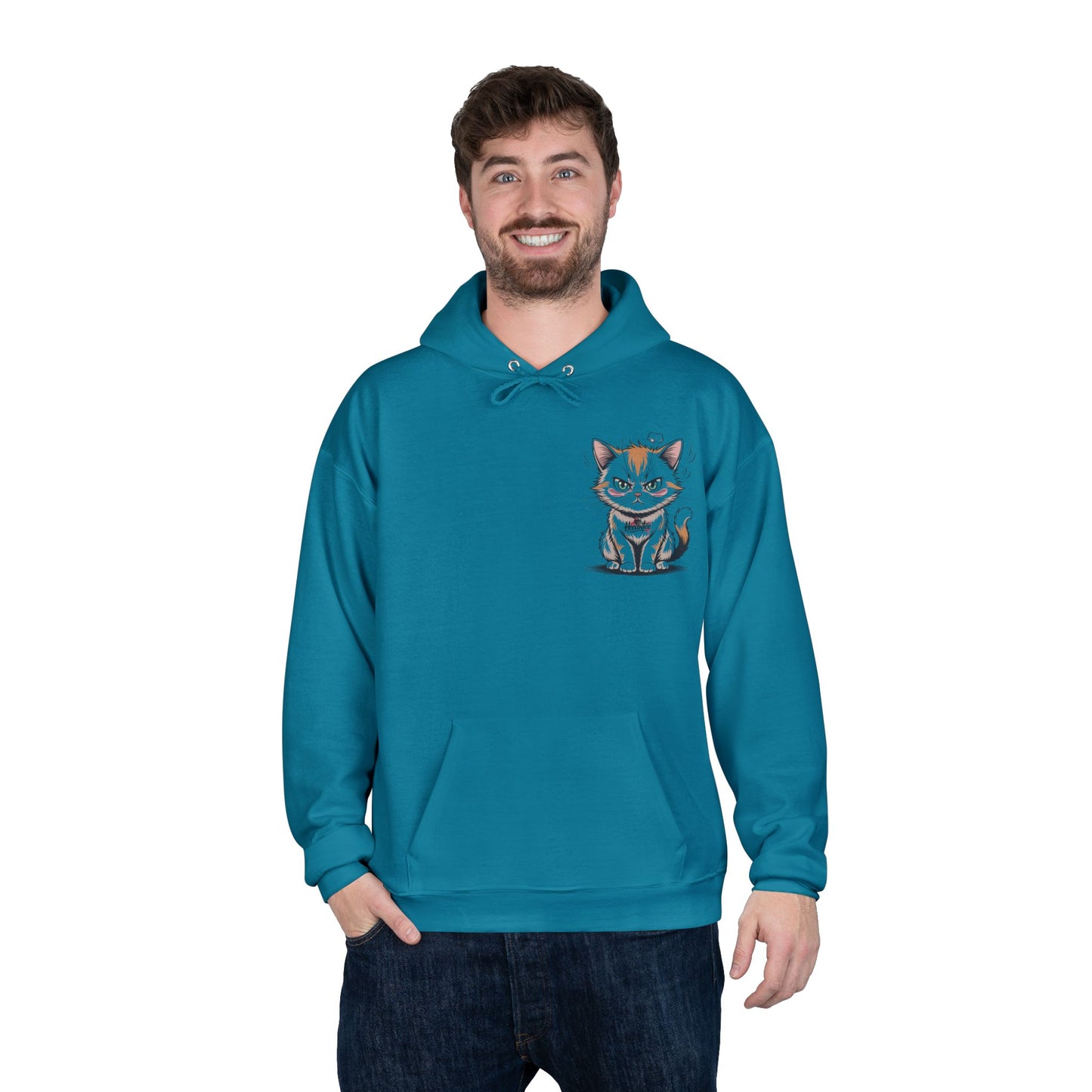 Funny Cat Coffee Hoodie – “Give Me Coffee or Give Me a Reason” Statement Pullover