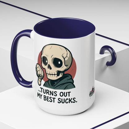 HoodnTee Mug - I Tried My Best Skull Coffee Mug — Cute Goth Accent Ceramic Mug (11/15oz)