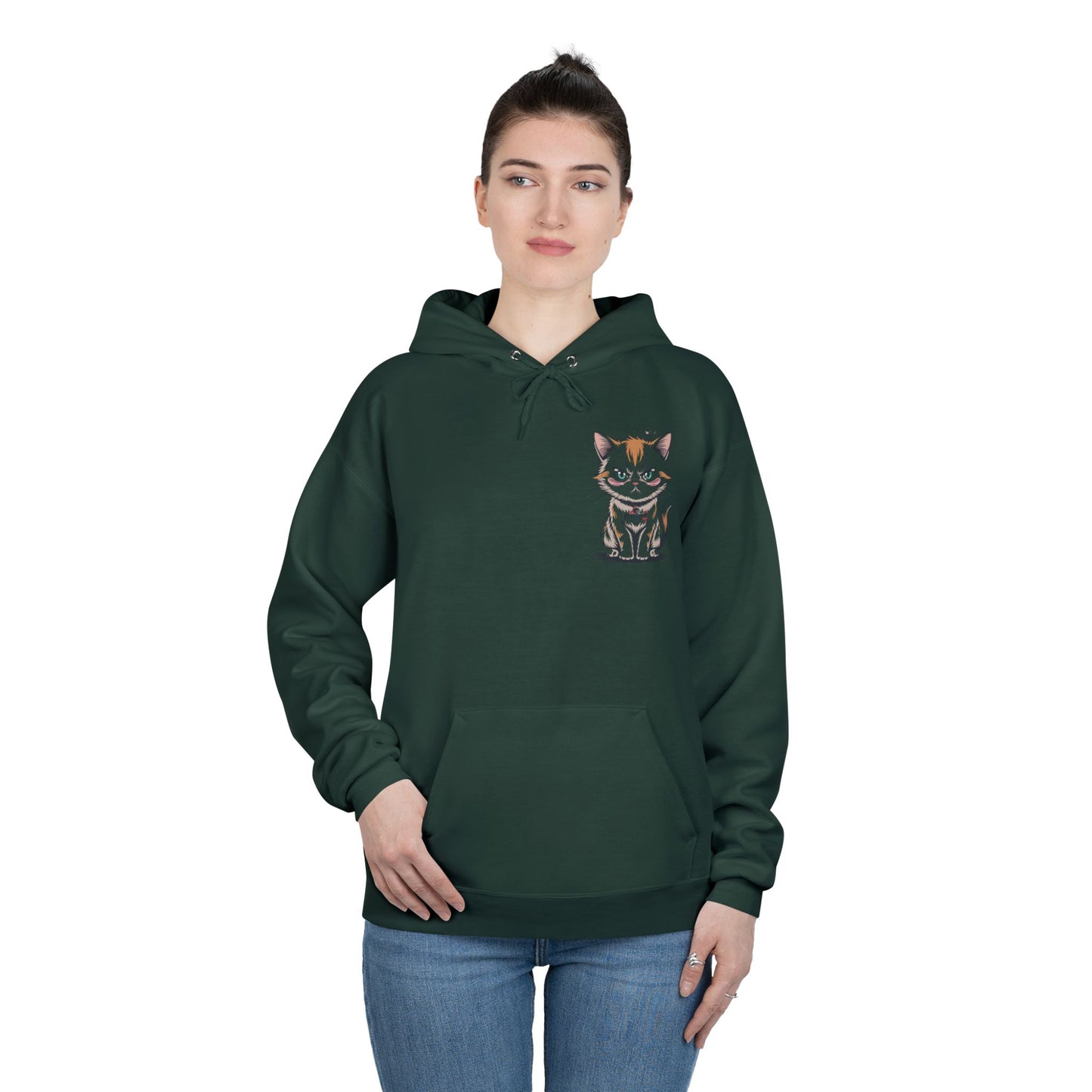 Funny Cat Coffee Hoodie – “Give Me Coffee or Give Me a Reason” Statement Pullover