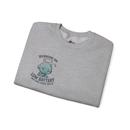 HoodnTee Sweatshirt | Please Do Not Disturb Sweatshirt — Cute Meditating Robot Crewneck 🤖
