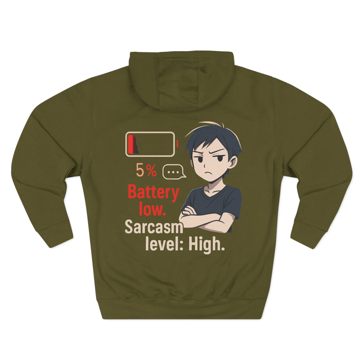 HoodnTee Hoodie | Battery Low Anime Hoodie 🔋😫