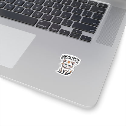 HoodnTee Sticker - Funny Grumpy Kitty Laptop Decal