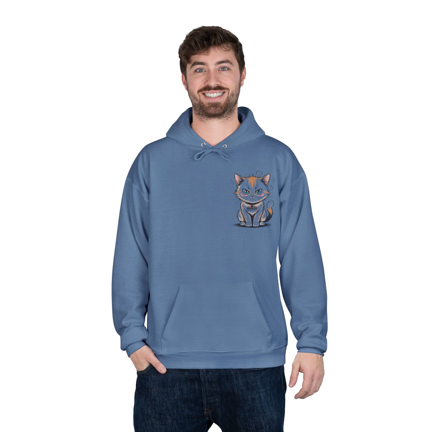 Funny Cat Coffee Hoodie – “Give Me Coffee or Give Me a Reason” Statement Pullover