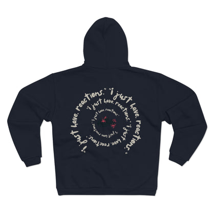 HoodnTee Zip Hoodie - I'm Not Rude "I Just Have Reactions" Spiral