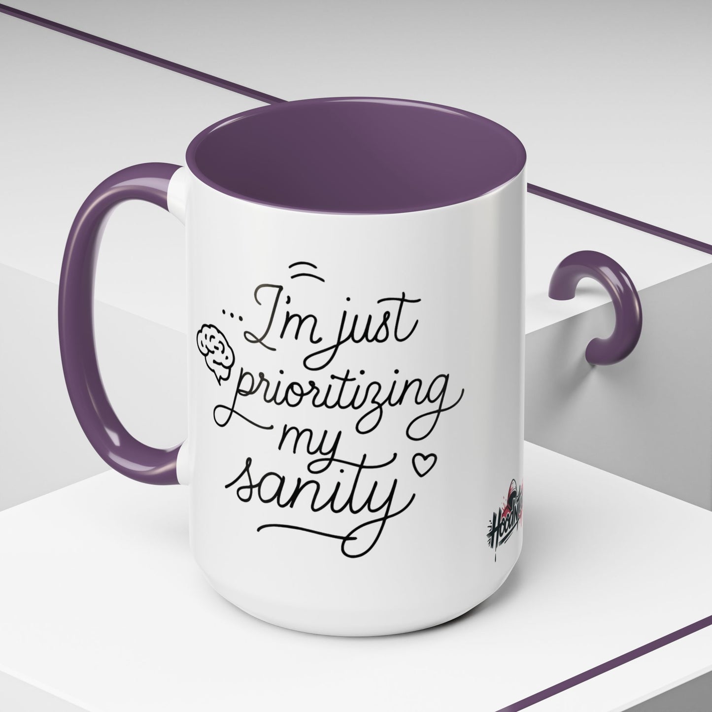 HoodnTee Mug | Prioritizing My Sanity Coffee Mug 🧠☕