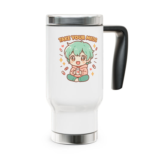 HoodnTee Mug If You Happy and You Know It — Cute Anime Travel Mug (14oz Stainless Steel)