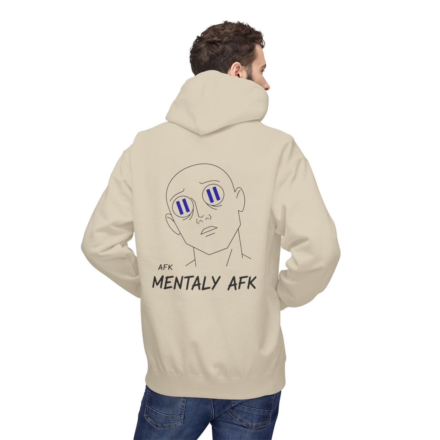 Mentally AFK Hoodie | Minimalist Anime Line Art Hoodie – HoodnTee