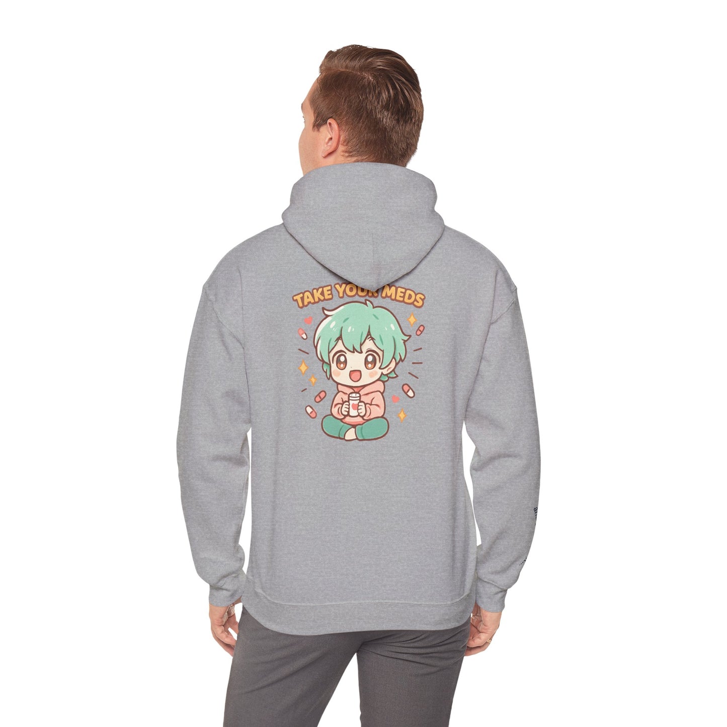🖤 HoodnTee Hoodie – “If you happy and you know ot take your Meds” 💊 Cute Chibi Comfort Hoodie