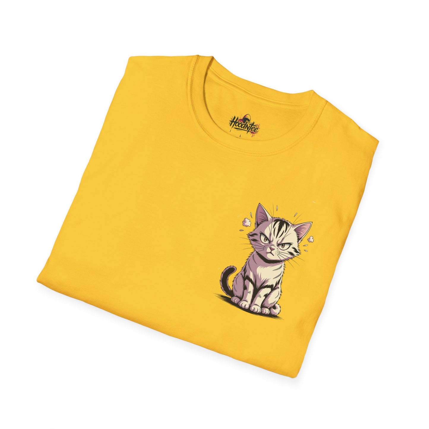 Cat Lover T-Shirt — "Give Me Coffee & Meow" Cute Grumpy Cat Graphic Tee