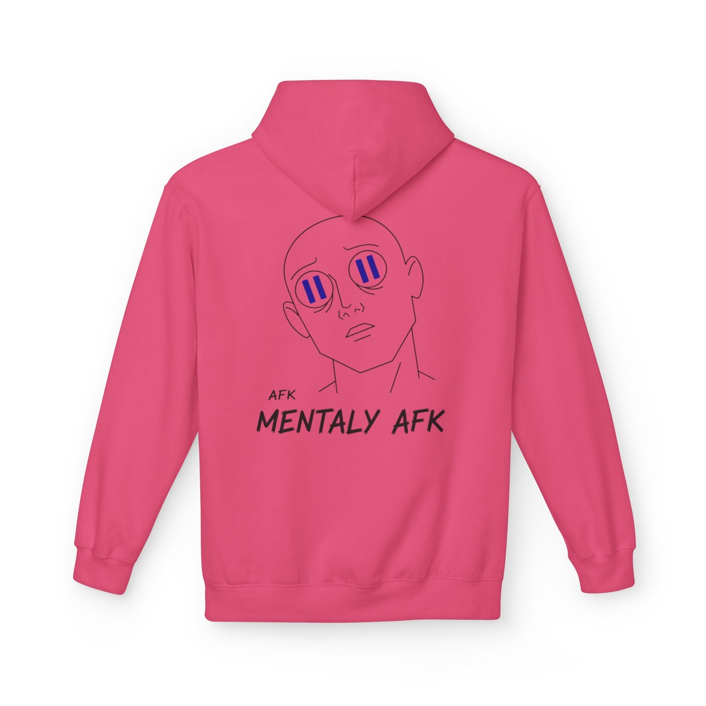 Mentally AFK Hoodie | Minimalist Anime Line Art Hoodie – HoodnTee