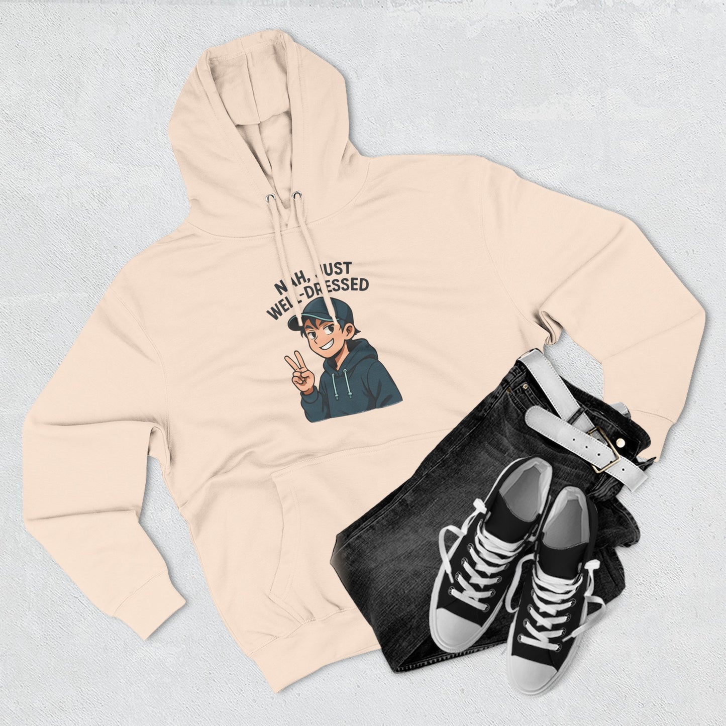 HoodnTee Hoodie | 'Mentally Stable?' Anime Boy Graphic Fleece Hoodie ✌️