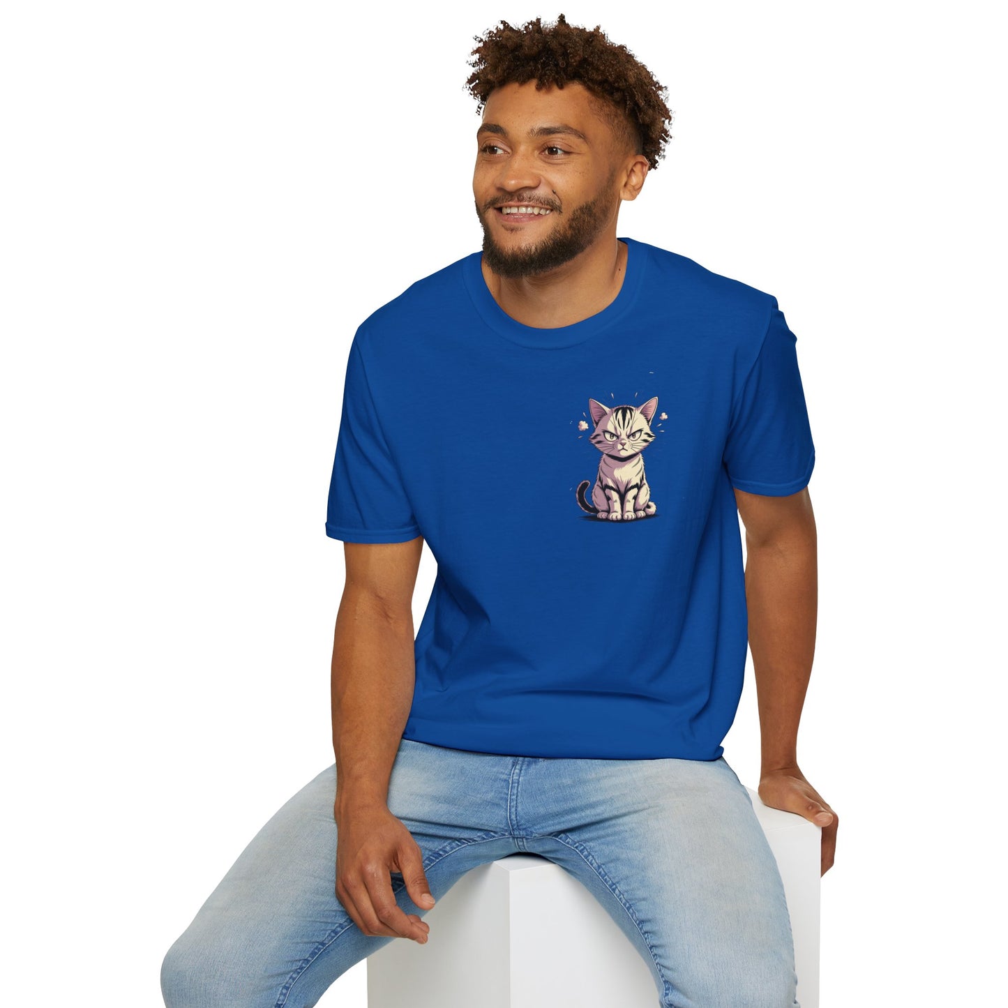 Cat Lover T-Shirt — "Give Me Coffee & Meow" Cute Grumpy Cat Graphic Tee
