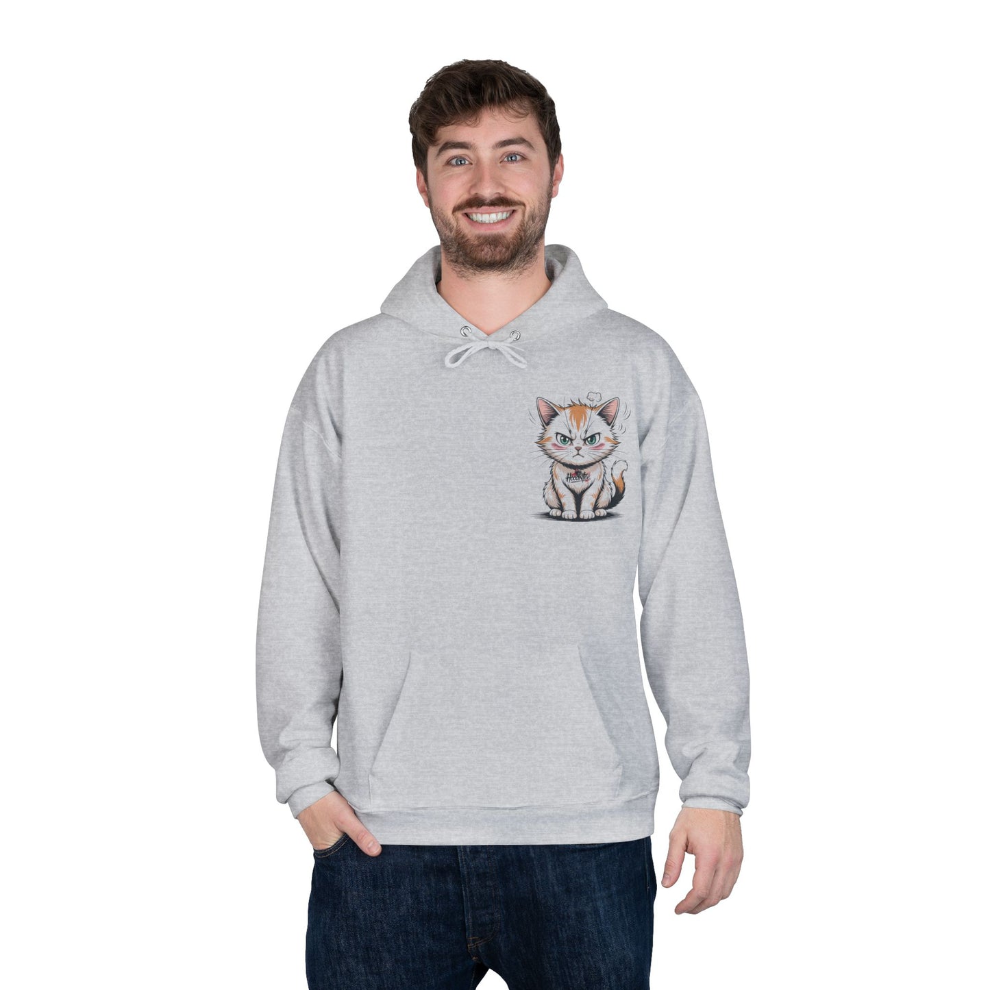 Funny Cat Coffee Hoodie – “Give Me Coffee or Give Me a Reason” Statement Pullover