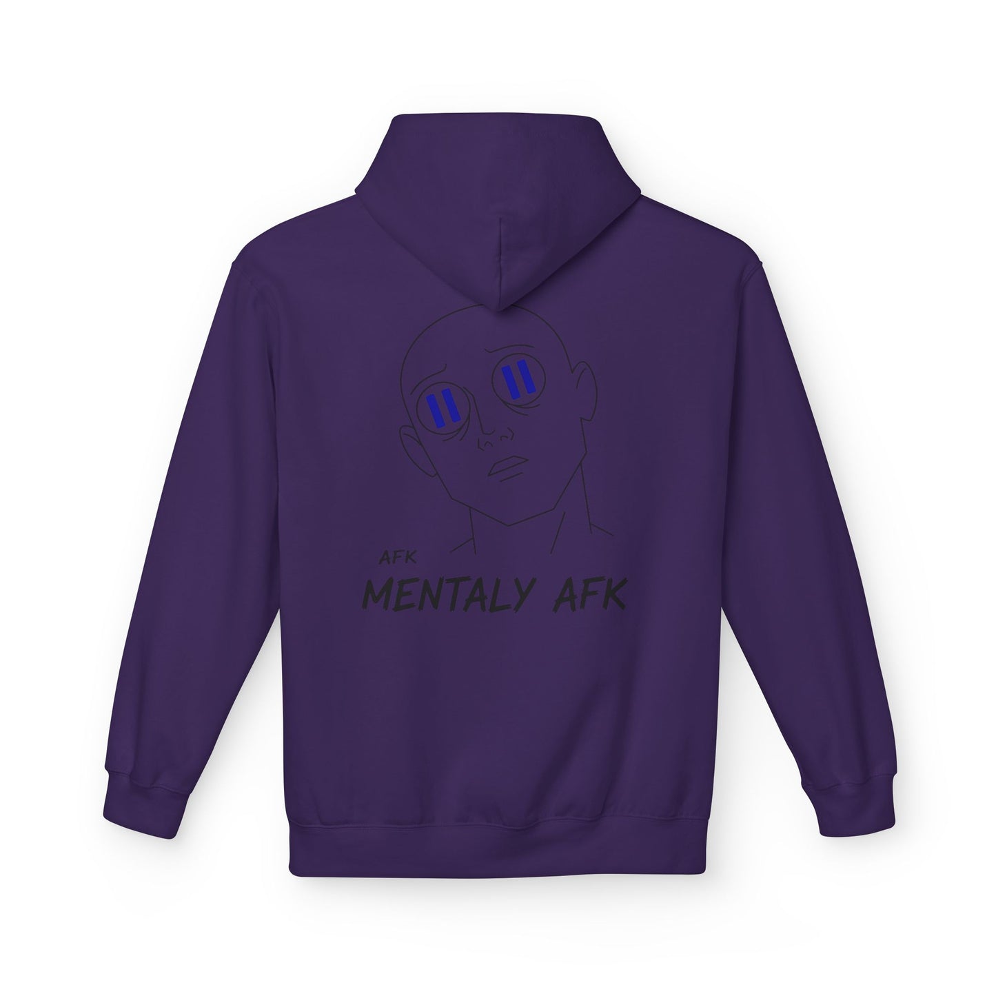 Mentally AFK Hoodie | Minimalist Anime Line Art Hoodie – HoodnTee