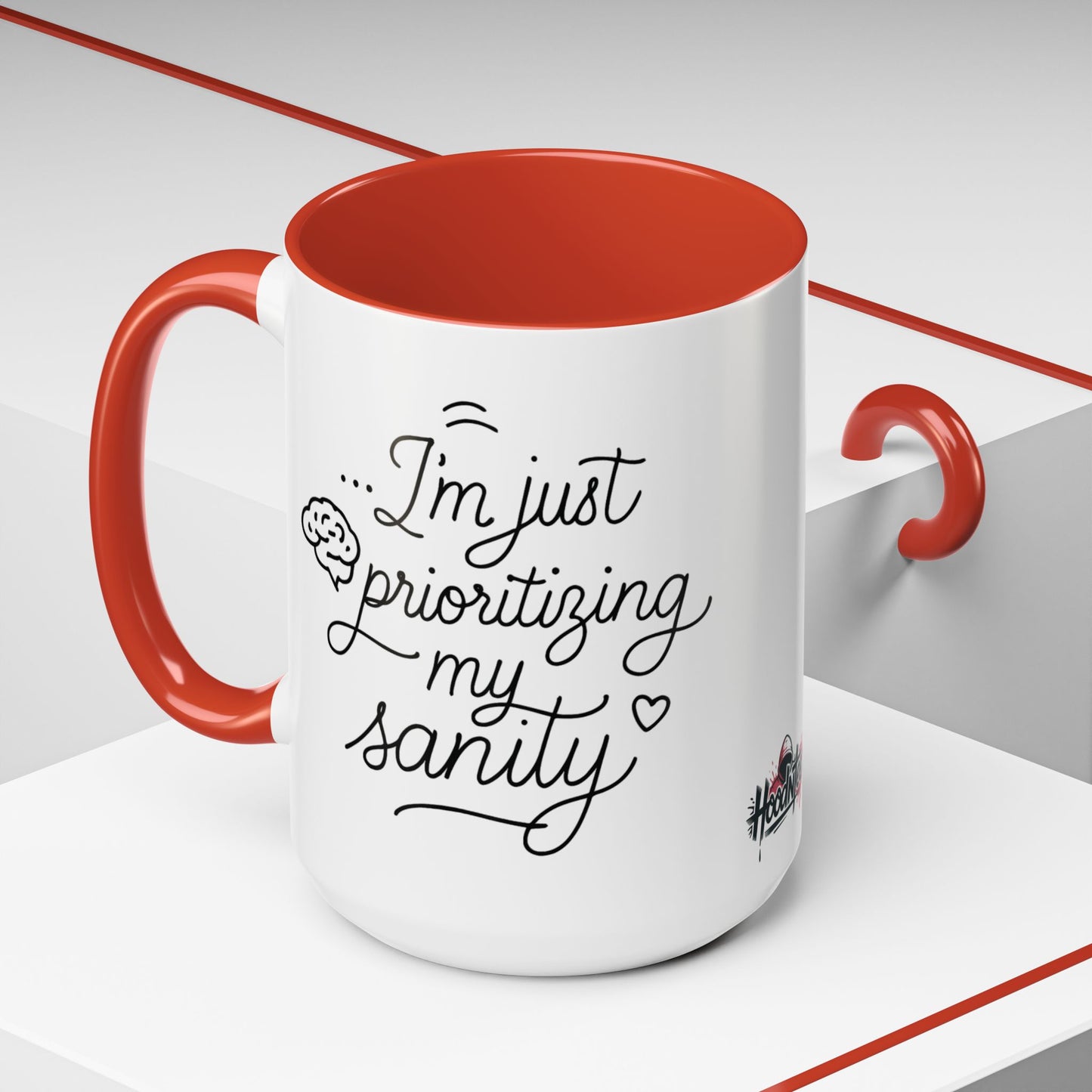 HoodnTee Mug | Prioritizing My Sanity Coffee Mug 🧠☕