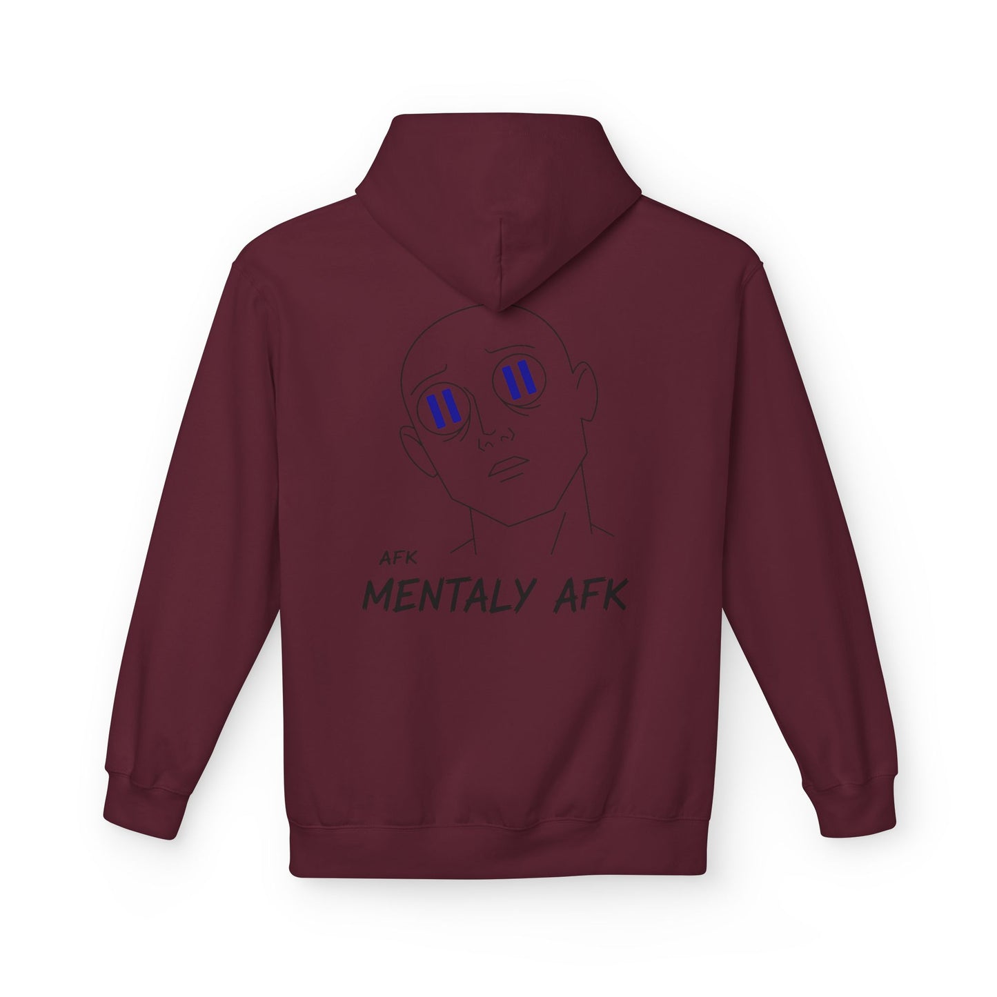Mentally AFK Hoodie | Minimalist Anime Line Art Hoodie – HoodnTee