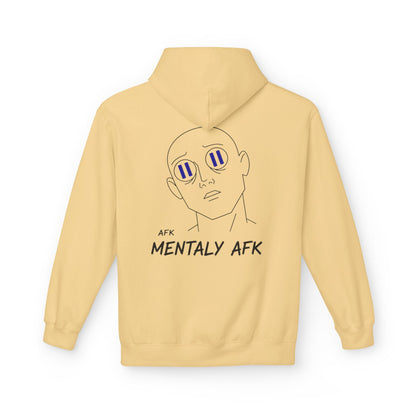 Mentally AFK Hoodie | Minimalist Anime Line Art Hoodie – HoodnTee