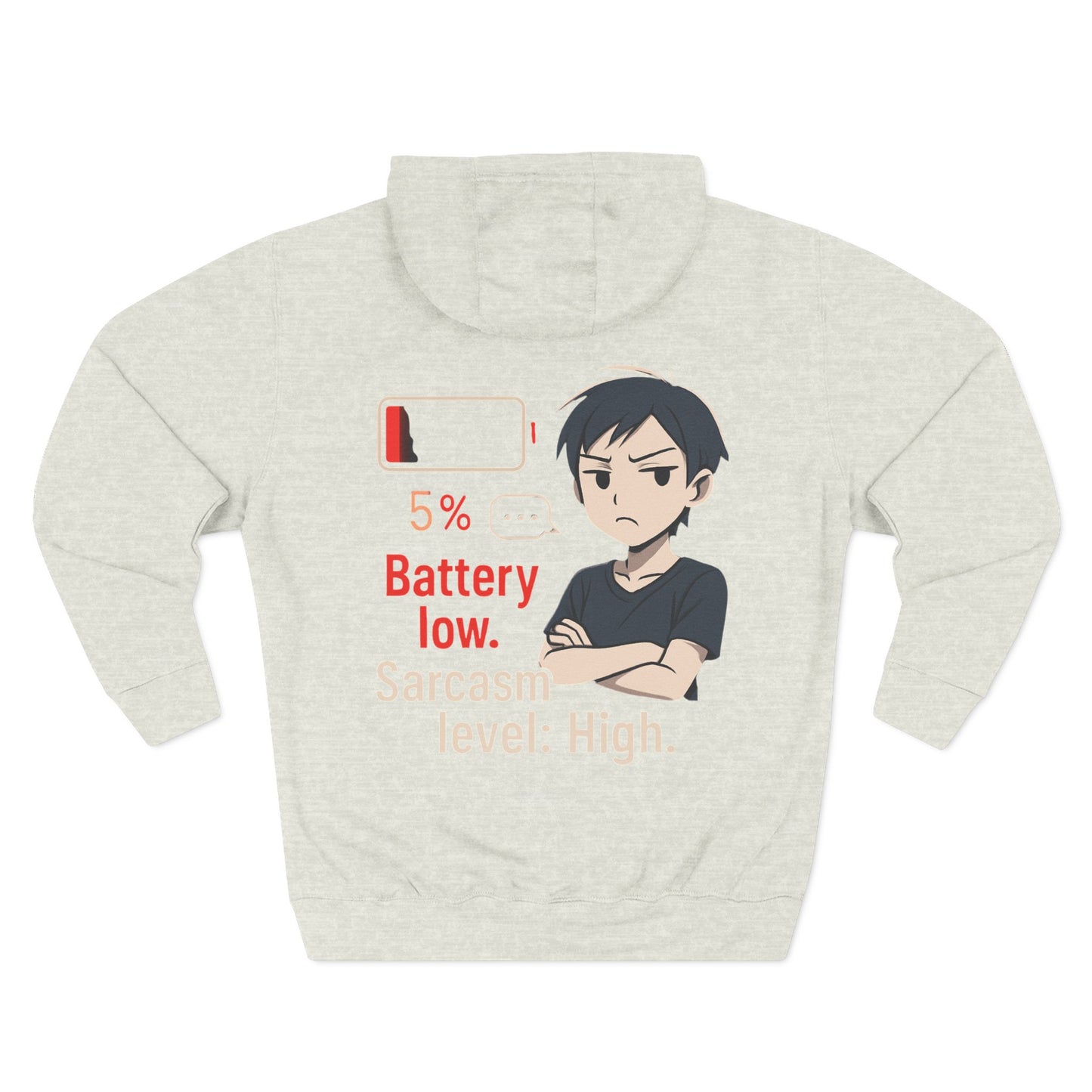 HoodnTee Hoodie | Battery Low Anime Hoodie 🔋😫