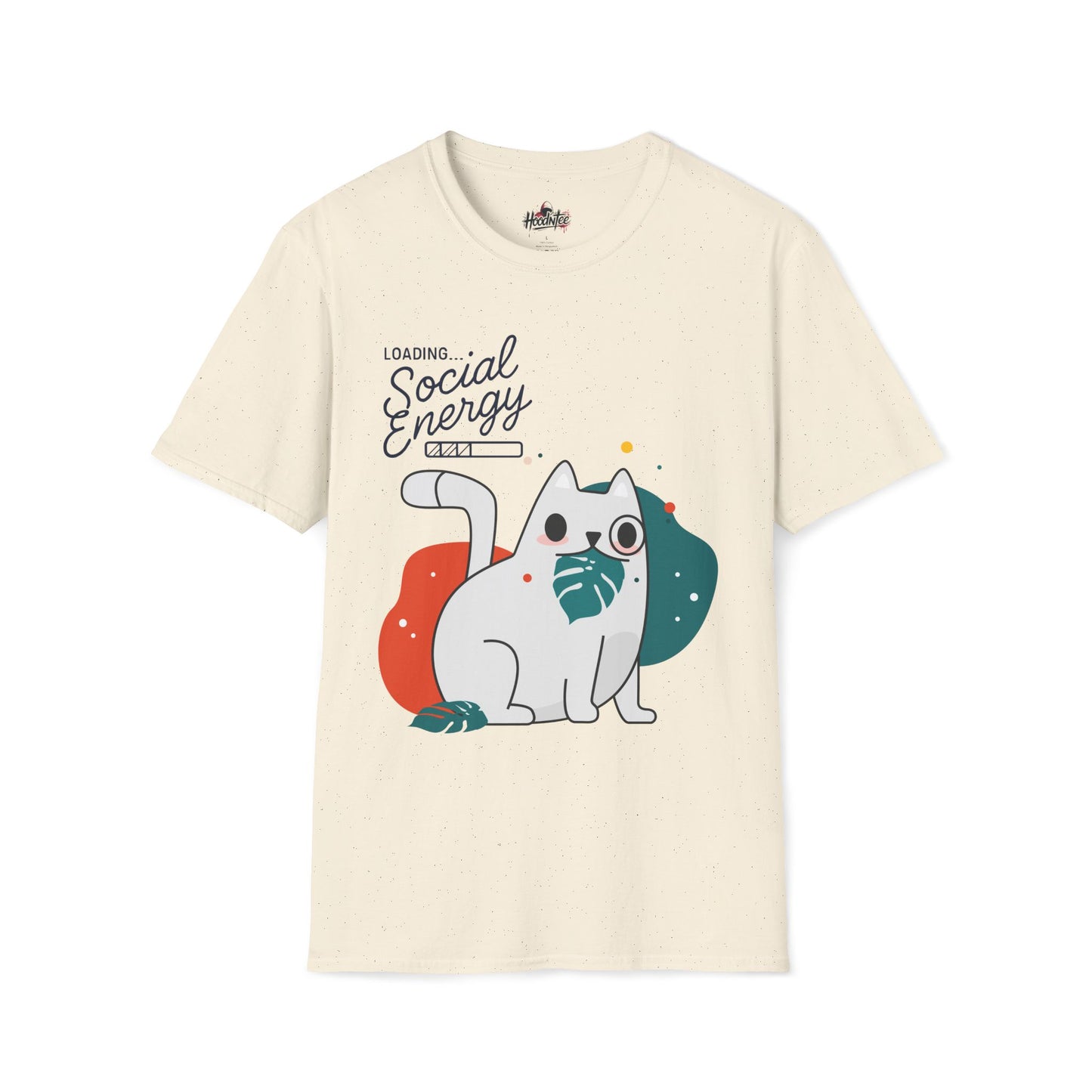 HoodnTee Shirt | Social Energy Loading... Cute Cat Tee 🔋🐈