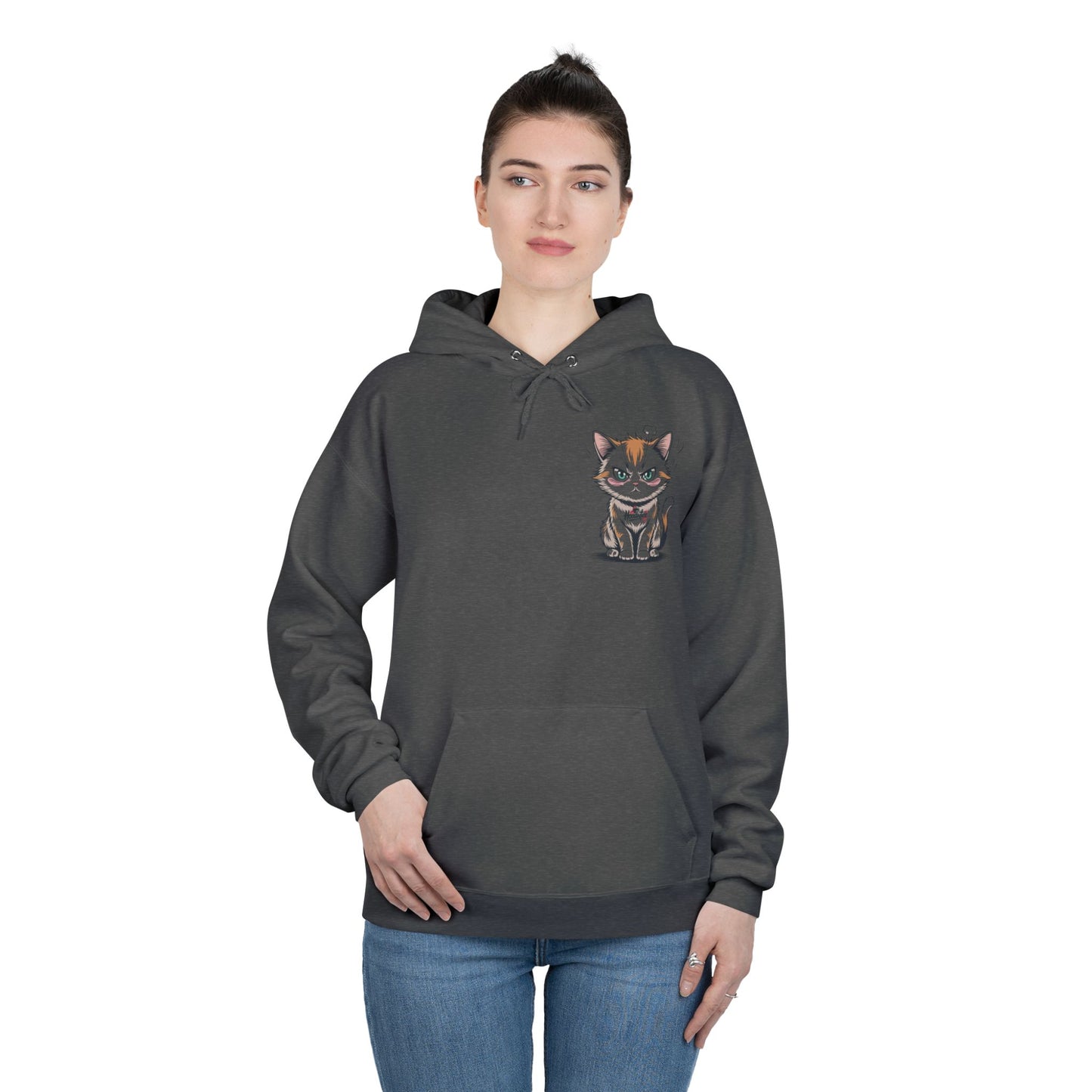 Funny Cat Coffee Hoodie – “Give Me Coffee or Give Me a Reason” Statement Pullover