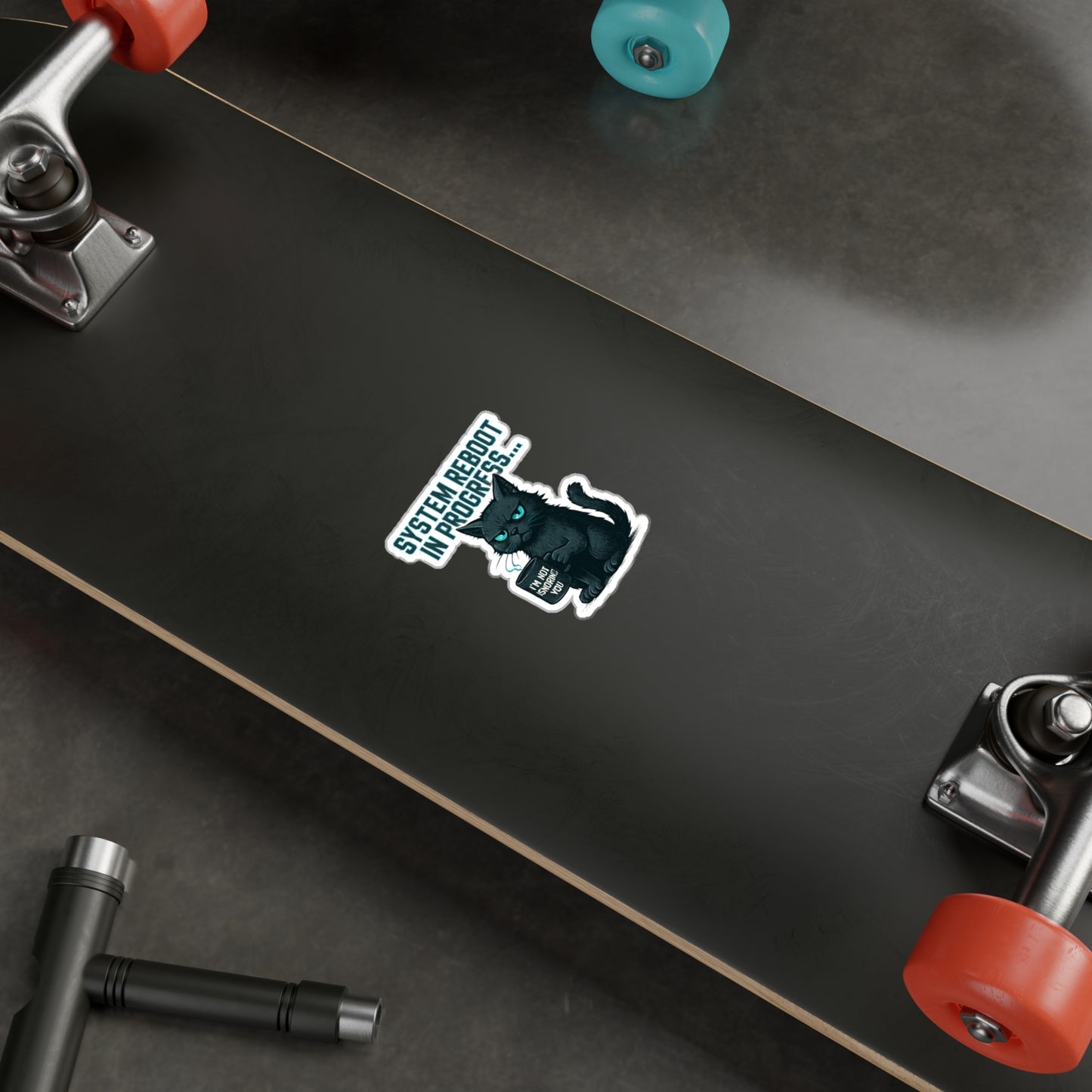 HoodnTee Sticker | System Reboot Cat Sticker 🐾🔋