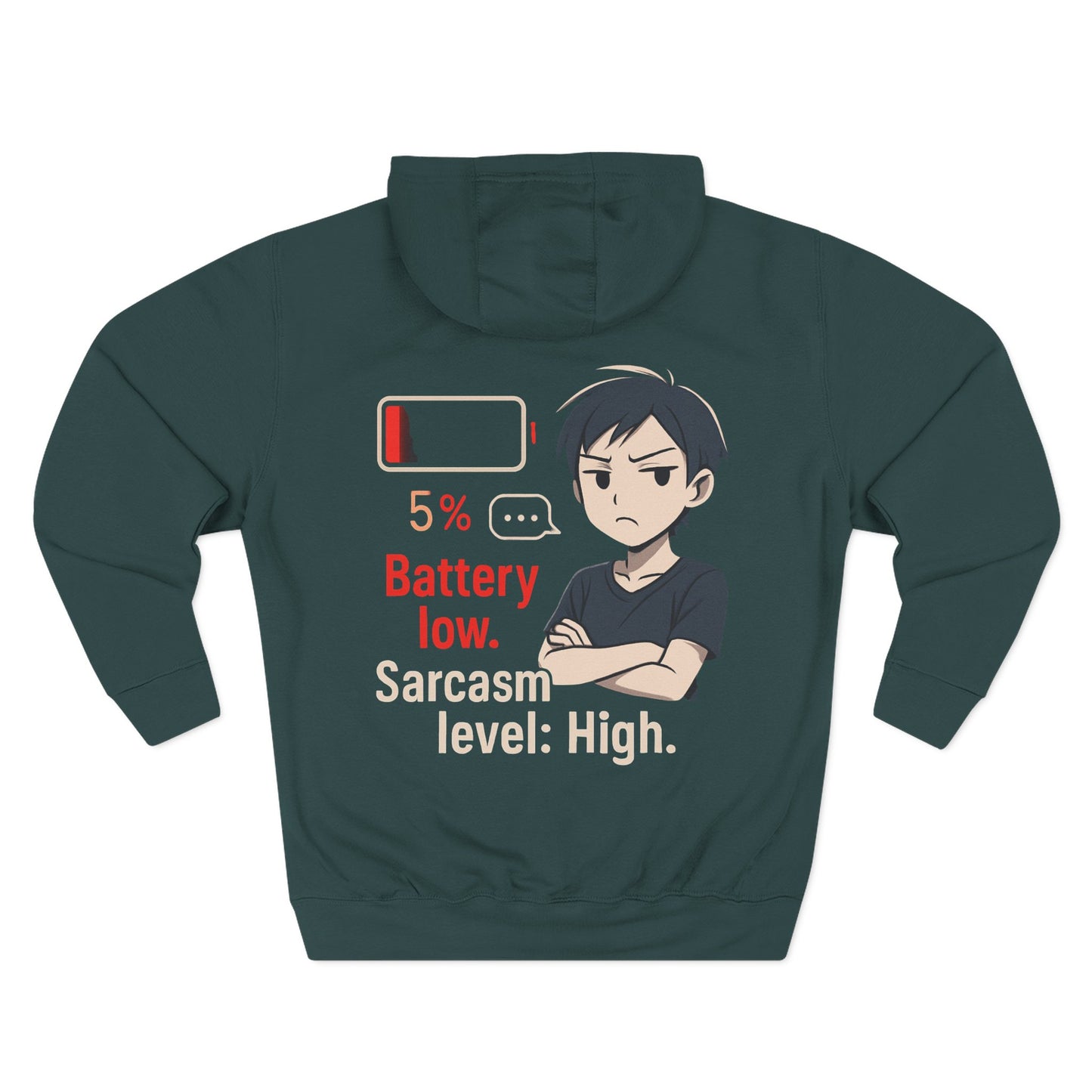 HoodnTee Hoodie | Battery Low Anime Hoodie 🔋😫