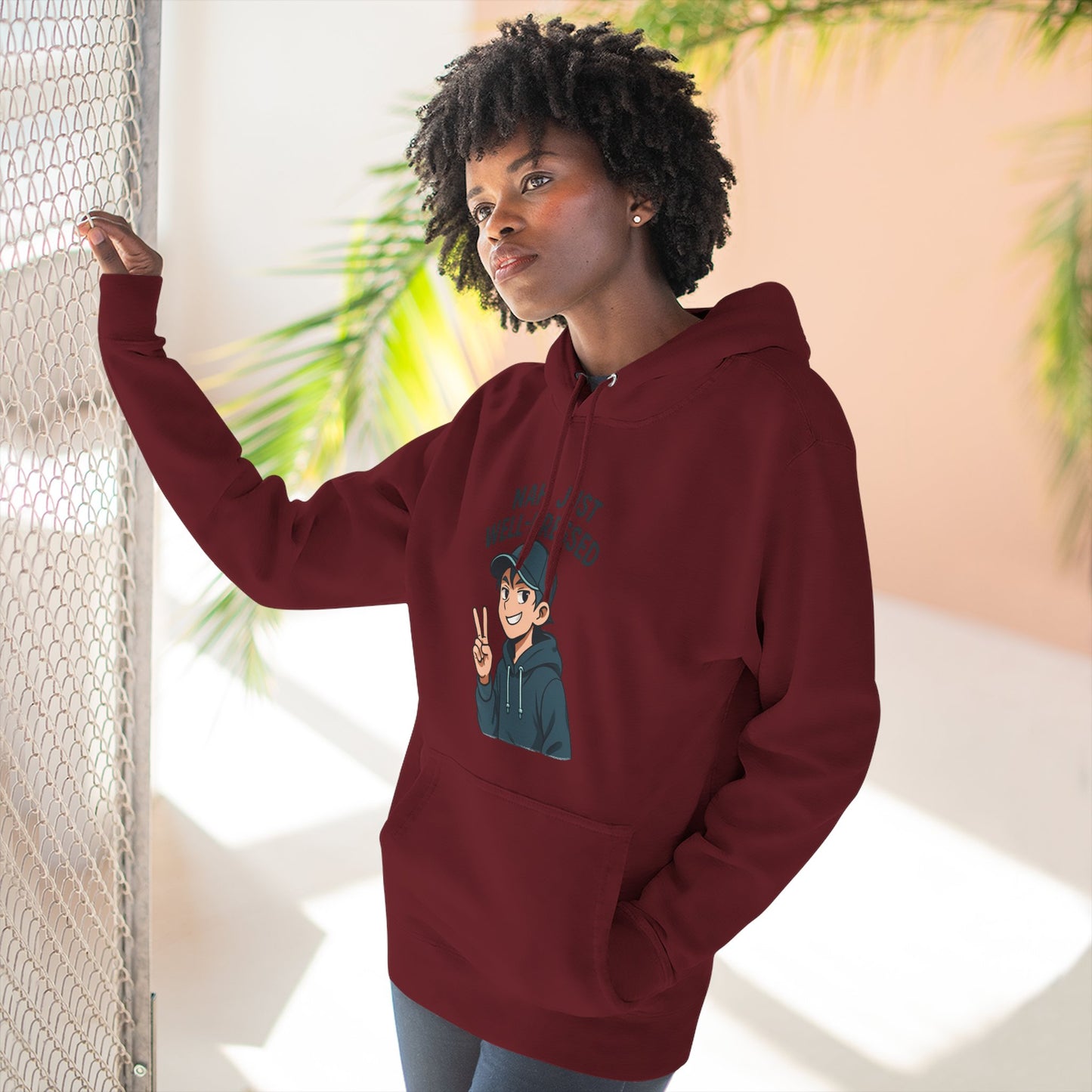HoodnTee Hoodie | 'Mentally Stable?' Anime Boy Graphic Fleece Hoodie ✌️