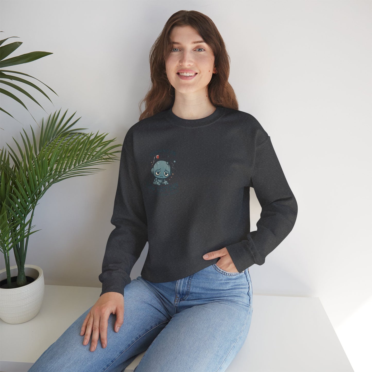 HoodnTee Sweatshirt | Please Do Not Disturb Sweatshirt — Cute Meditating Robot Crewneck 🤖