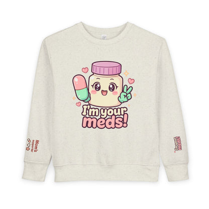 HoodnTee Sweatshirt | Kawaii 'I'm Your Meds' Toddler Sweatshirt 👶