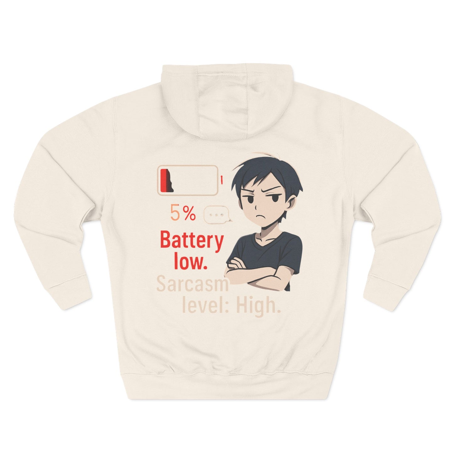 HoodnTee Hoodie | Battery Low Anime Hoodie 🔋😫