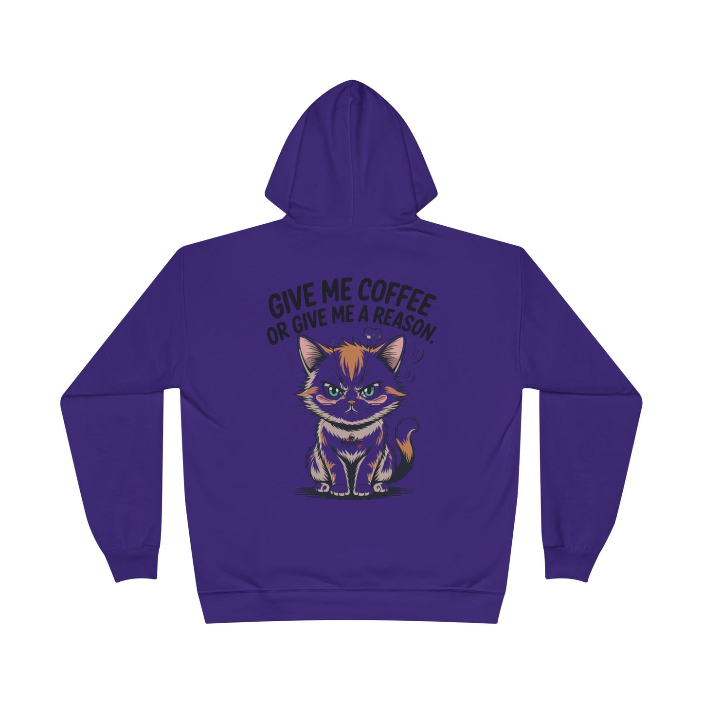 Funny Cat Coffee Hoodie – “Give Me Coffee or Give Me a Reason” Statement Pullover