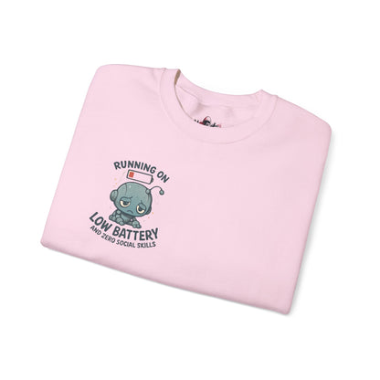 HoodnTee Sweatshirt | Please Do Not Disturb Sweatshirt — Cute Meditating Robot Crewneck 🤖
